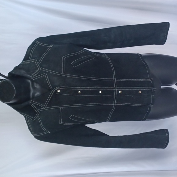 Wilsons Maxima BLACK LEATHER JACKET, cowgirl look, snap closure - Picture 1 of 8